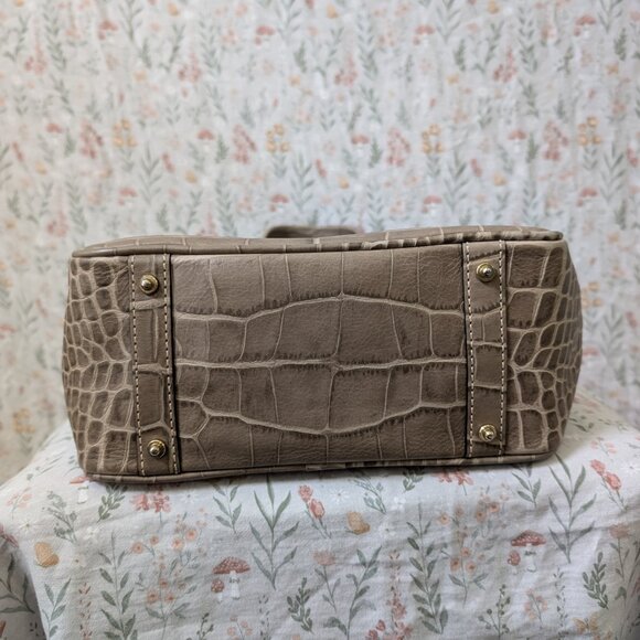 Dooney & Bourke Crocodile Embossed Tan Handbag - Picture 5 of 5
